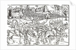 Fragment of a broadside on the Turkish invasion of Hungary by Erhard Schoen