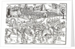 Fragment of a broadside on the Turkish invasion of Hungary by Erhard Schoen