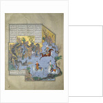 Faridun in the Guise of a Dragon Tests His Sons (Manuscript illumination from the epic Shahname by F by Aqa Mirak