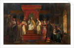 Pope Honorius II granting official recognition to the Knights Templar in 1128 by François Marius Granet