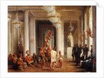 Dance by Iowa Indians in the Salon de la Paix at the Tuileries, Presented by the Painter George Catl by Karl Girardet
