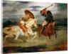 Knights Fighting in the Countryside by Eugène Delacroix