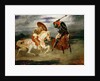 Knights Fighting in the Countryside by Eugène Delacroix
