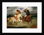 Knights Fighting in the Countryside by Eugène Delacroix