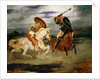 Knights Fighting in the Countryside by Eugène Delacroix