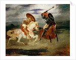 Knights Fighting in the Countryside by Eugène Delacroix