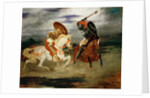 Knights Fighting in the Countryside by Eugène Delacroix