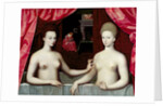 Gabrielle dEstrées and one of her sisters, duchesse de Villars by Master of the School of Fontainebleau