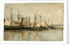 La Rochelle. Entrée du port déchouage by Jean-Baptiste Camille Corot