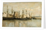 La Rochelle. Entrée du port déchouage by Jean-Baptiste Camille Corot