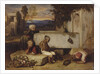 Turkish children playing with a turtle (Souvenir de la Turquie dAsie) by Alexandre Gabriel Decamps