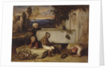Turkish children playing with a turtle (Souvenir de la Turquie dAsie) by Alexandre Gabriel Decamps
