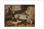 Turkish children playing with a turtle (Souvenir de la Turquie dAsie) by Alexandre Gabriel Decamps