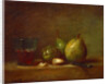 Pears, Walnuts and Glass of Wine by Jean-Baptiste Siméon Chardin