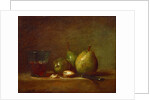 Pears, Walnuts and Glass of Wine by Jean-Baptiste Siméon Chardin
