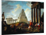 Alexander the Great Before the Tomb of Achilles by Hubert Robert