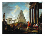Alexander the Great Before the Tomb of Achilles by Hubert Robert