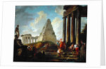 Alexander the Great Before the Tomb of Achilles by Hubert Robert