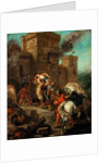 Rebecca Raped by a Knight Templar During the Sack of the Castle Frondeboeuf by Eugène Delacroix