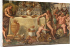 Wedding Feast of Cupid and Psyche, detail by Giulio Romano