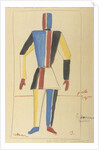 Futurist Strongman. Costume design for the opera Victory over the sun after A. Kruchenykh by Kasimir Severinovich Malevich