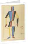 Futurist Strongman. Costume design for the opera Victory over the sun after A. Kruchenykh by Kasimir Severinovich Malevich