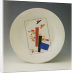 Plate with suprematist decoration by Kasimir Severinovich Malevich