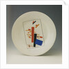 Plate with suprematist decoration by Kasimir Severinovich Malevich