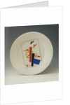 Plate with suprematist decoration by Kasimir Severinovich Malevich