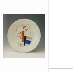 Plate with suprematist decoration by Kasimir Severinovich Malevich