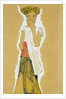 Standing Girl in White Petticoat by Egon Schiele