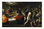 Gladiator fights at a Banquet by Giovanni Lanfranco
