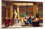 Rehearsal of Joueur de flûte and La femme de Diomède in the Atrium of Prince Napoleons Pompeian by Gustave Clarence Rodolphe Boulanger