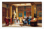 Rehearsal of Joueur de flûte and La femme de Diomède in the Atrium of Prince Napoleons Pompeian by Gustave Clarence Rodolphe Boulanger