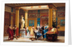 Rehearsal of Joueur de flûte and La femme de Diomède in the Atrium of Prince Napoleons Pompeian by Gustave Clarence Rodolphe Boulanger