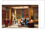 Rehearsal of Joueur de flûte and La femme de Diomède in the Atrium of Prince Napoleons Pompeian by Gustave Clarence Rodolphe Boulanger