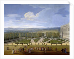 Louis XIV and his Court on a Promenade in the Gardens of Versailles by Etienne Allegrain