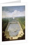 Bosquet de lÎle Royale and Bassin du Miroir in the gardens of Versailles by Etienne Allegrain
