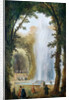 The fountain in the Grove of the muses at the Chateau de Marly by Hubert Robert