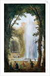 The fountain in the Grove of the muses at the Chateau de Marly by Hubert Robert