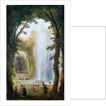 The fountain in the Grove of the muses at the Chateau de Marly by Hubert Robert