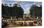 The marriage procession of Napoleon I and Marie-Louise crossing the Jardin des Tuileries on 2nd Apri by Étienne-Barthélémy Garnier