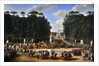 The marriage procession of Napoleon I and Marie-Louise crossing the Jardin des Tuileries on 2nd Apri by Étienne-Barthélémy Garnier