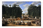 The marriage procession of Napoleon I and Marie-Louise crossing the Jardin des Tuileries on 2nd Apri by Étienne-Barthélémy Garnier