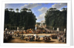 The marriage procession of Napoleon I and Marie-Louise crossing the Jardin des Tuileries on 2nd Apri by Étienne-Barthélémy Garnier