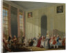 Mozart Giving A Concert In The Salon des Quatre-Glaces at the Palais du Temple In The Court Of The P by Michel Barthélemy Ollivier