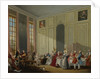 Mozart Giving A Concert In The Salon des Quatre-Glaces at the Palais du Temple In The Court Of The P by Michel Barthélemy Ollivier