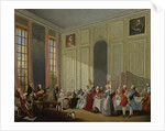 Mozart Giving A Concert In The Salon des Quatre-Glaces at the Palais du Temple In The Court Of The P by Michel Barthélemy Ollivier