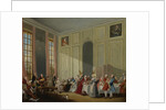 Mozart Giving A Concert In The Salon des Quatre-Glaces at the Palais du Temple In The Court Of The P by Michel Barthélemy Ollivier