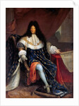 Portrait of Louis XIV Holding the Plan for the Maison Royale de Saint-Louis at Saint-Cyr by Nicolas-René Jollain